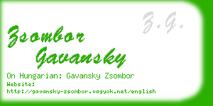 zsombor gavansky business card